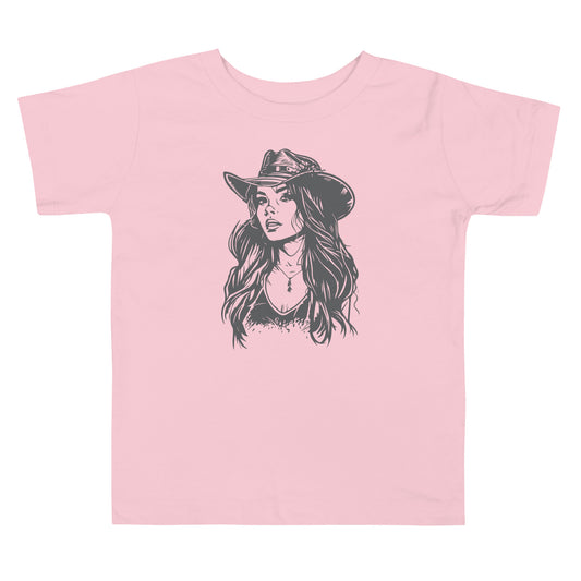 Cowgirl - Meisjes Peuter T-Shirt (Print voor)