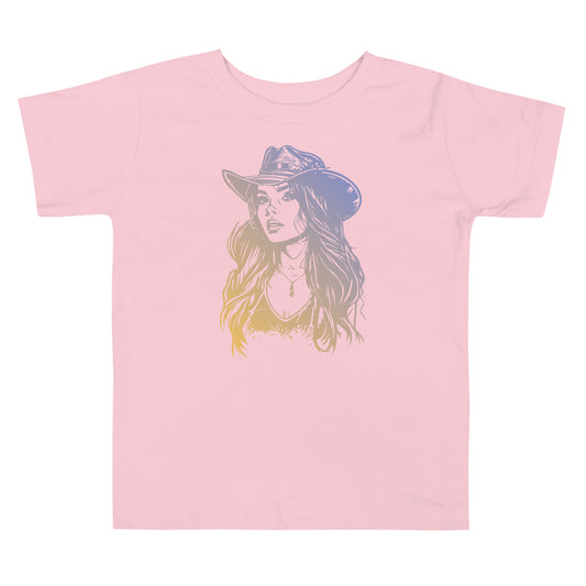 Cowgirl - Meisjes Peuter T-Shirt (Print voor)