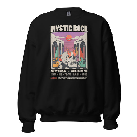 Mystic Rock - Heren Sweatshirt Donker (Print voor)