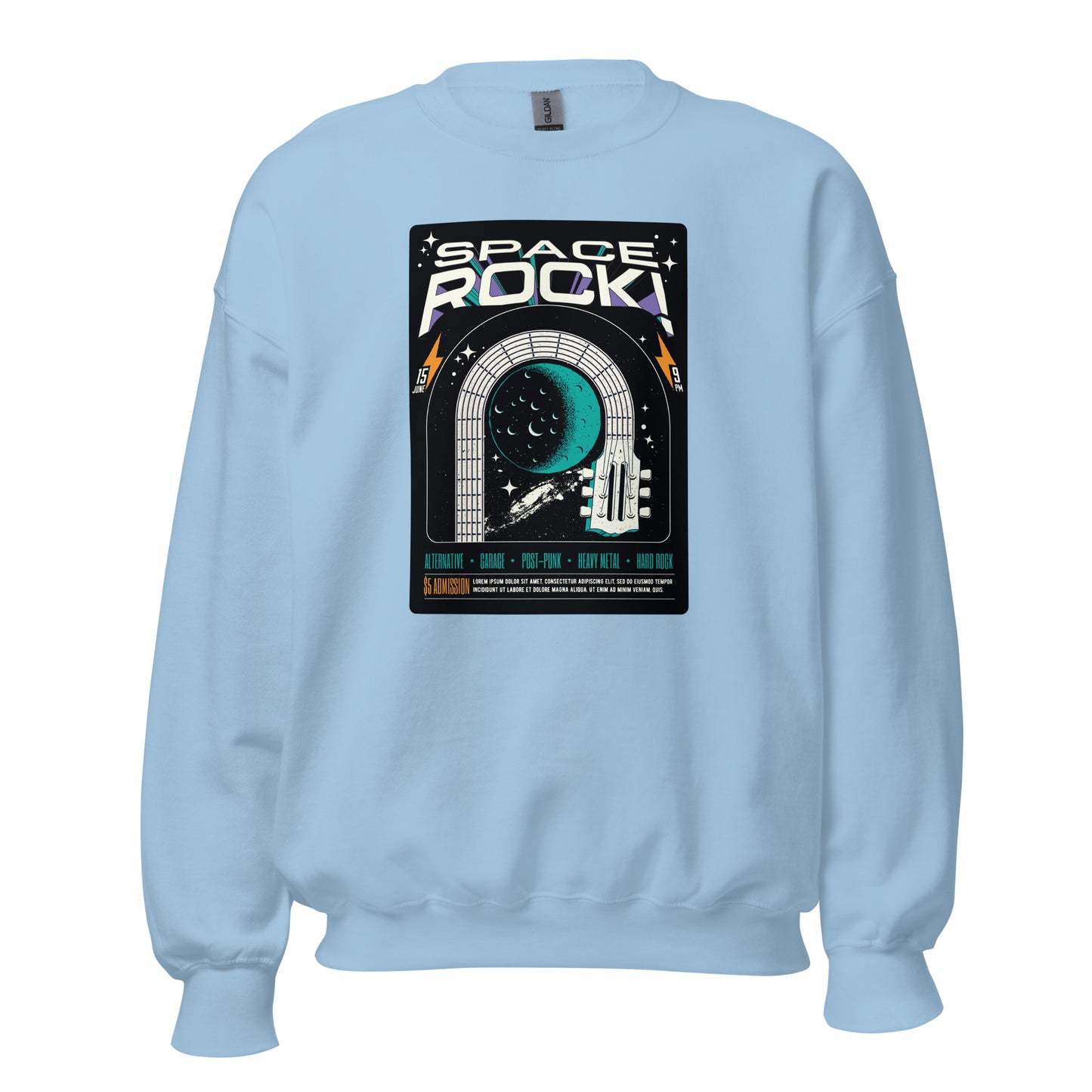Space Rock - Heren Sweatshirt (Print voor)