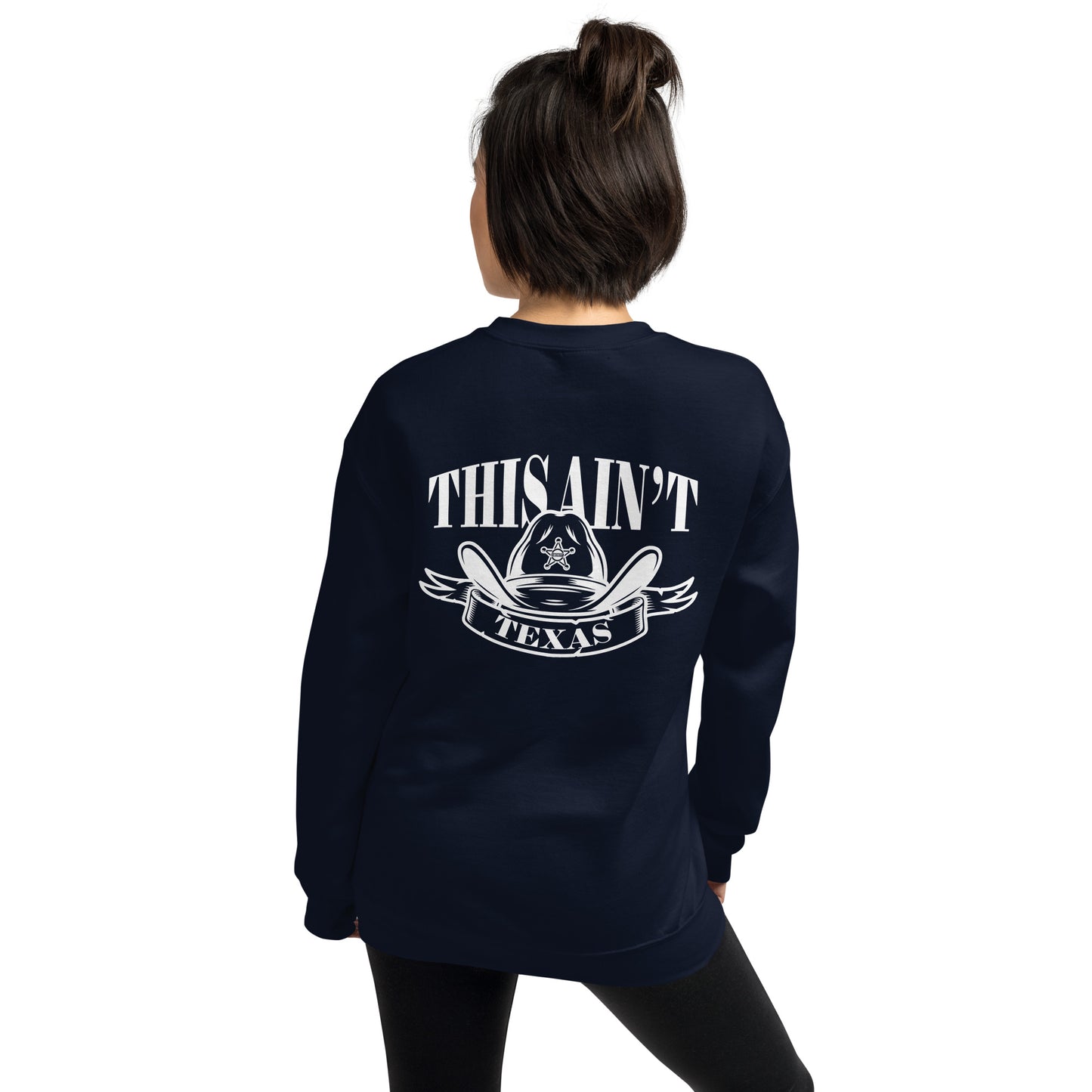 This ain't Texas - Dames Sweatshirt donker (Print achter)