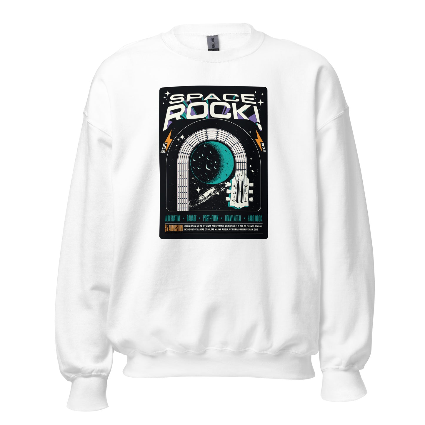 Space Rock - Heren Sweatshirt (Print voor)