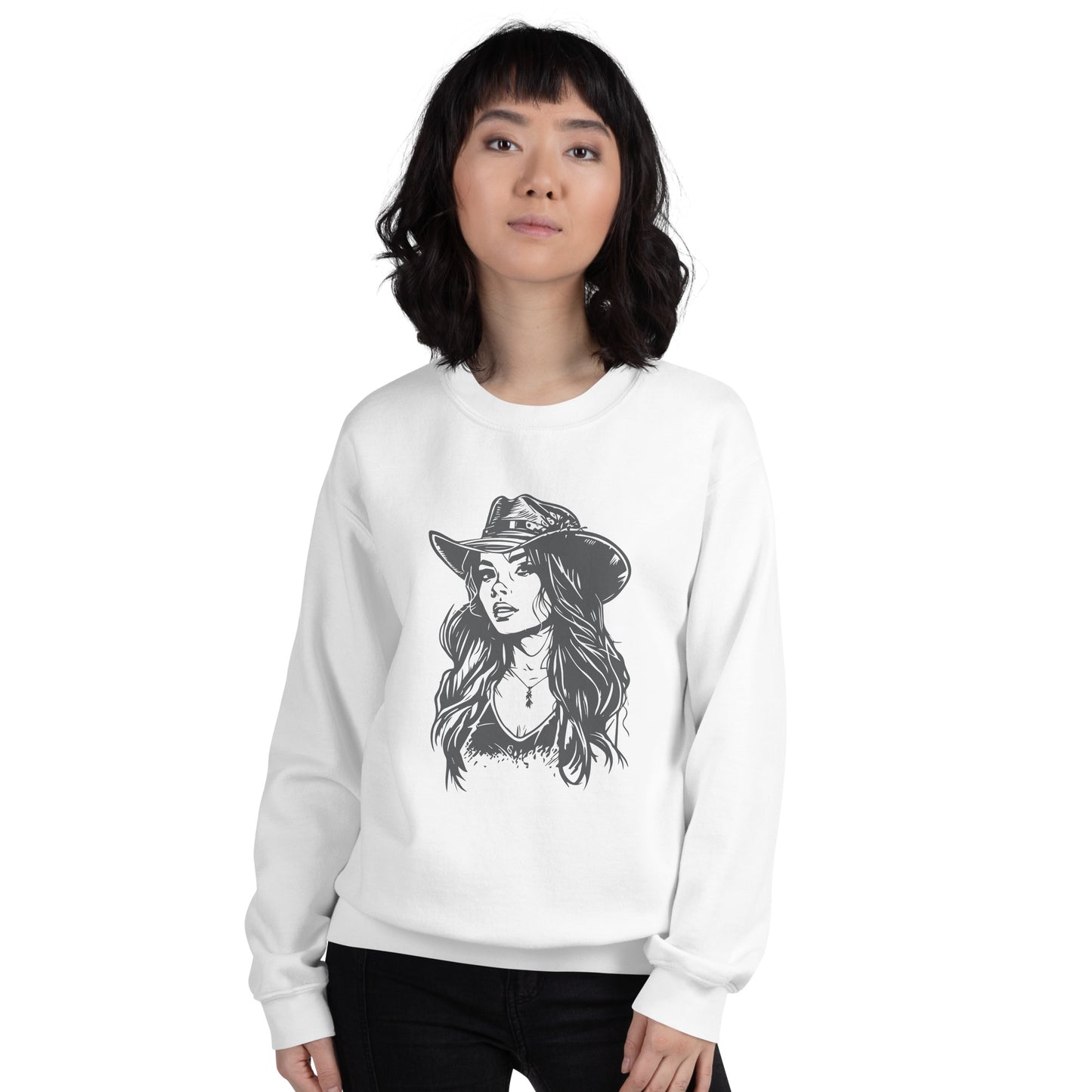 Cowgirl - Dames Sweatshirt (Print voor)