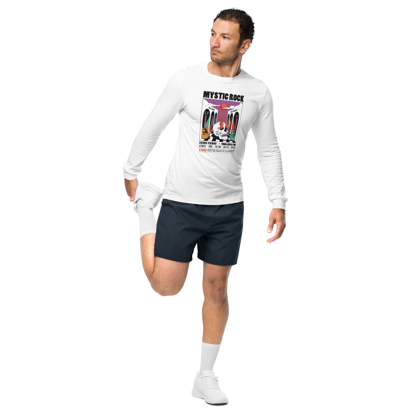 Mystic Rock - Heren Long Sleeve T-Shirt (Print voor)