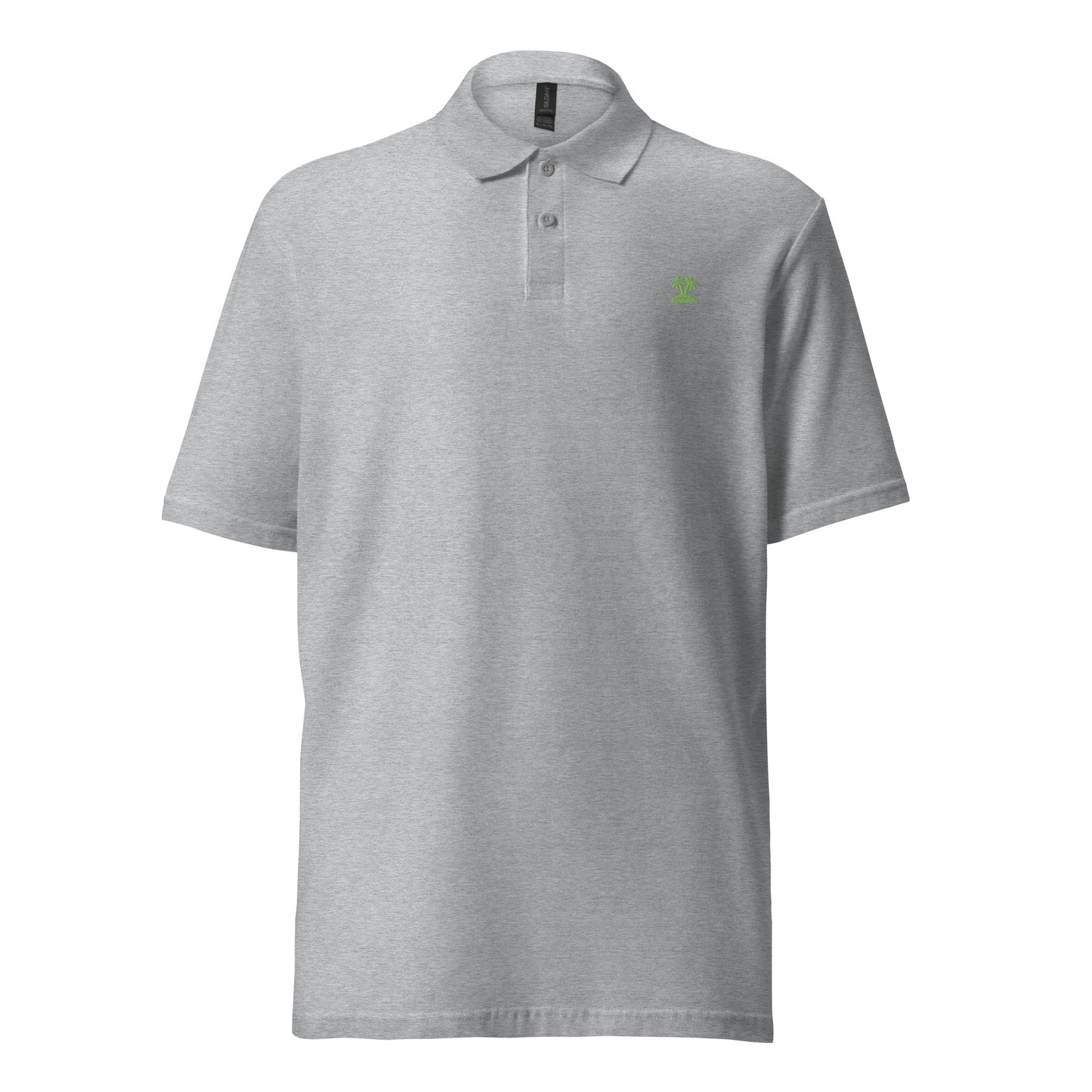 Palm Tree Island - Heren Polo (Geborduurd voor)
