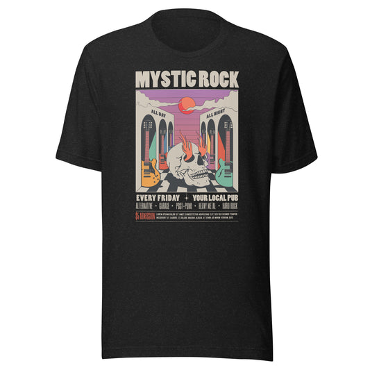 All You Need is Rock - Heren T-Shirt Donker (Print voor)