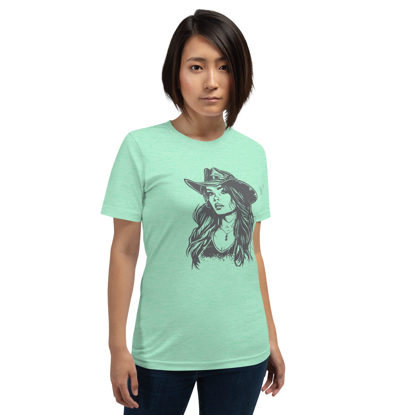 Cowgirl - Dames T-shirt (Print voor)