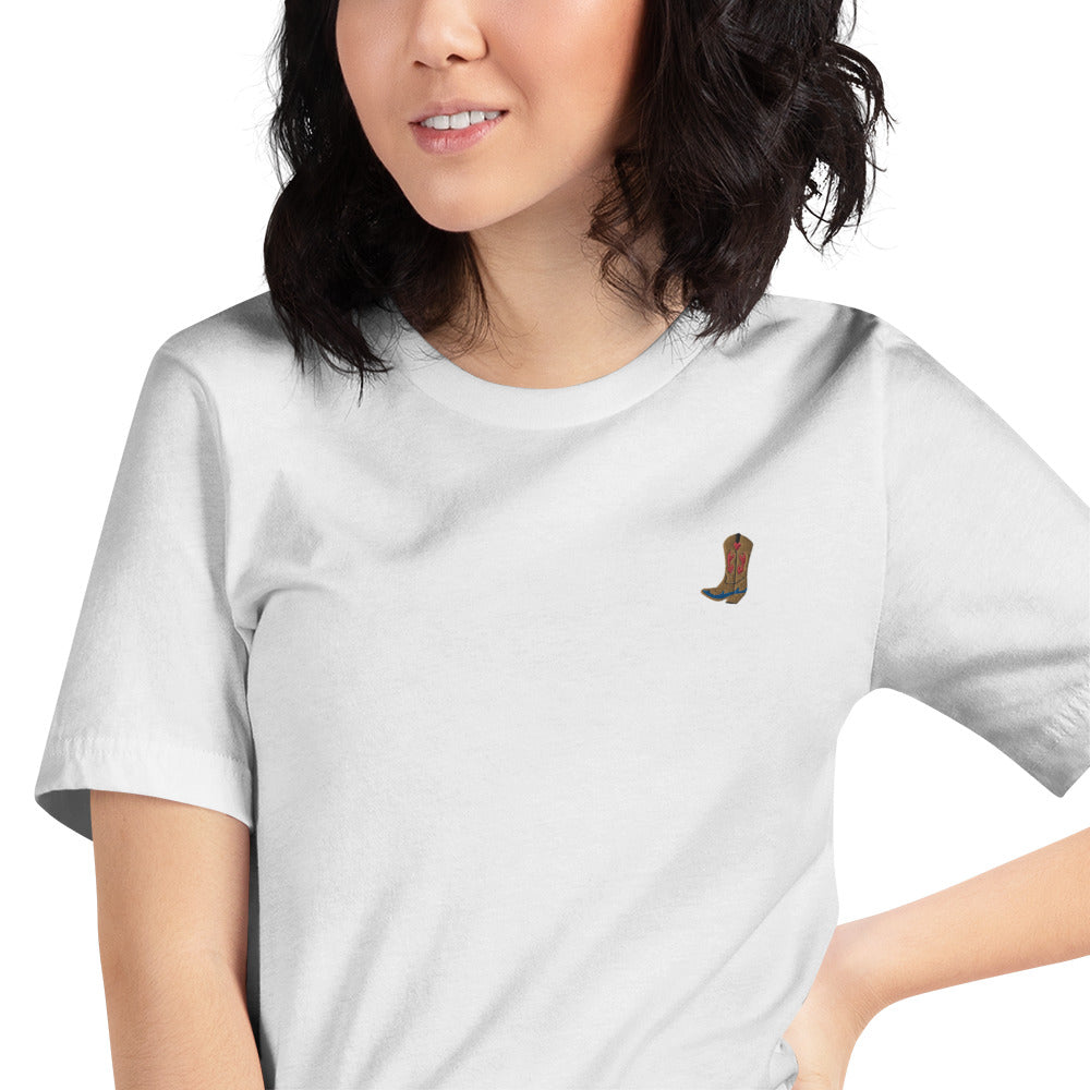 Cowgirl boot - Dames T-shirt (Geborduurd voor)