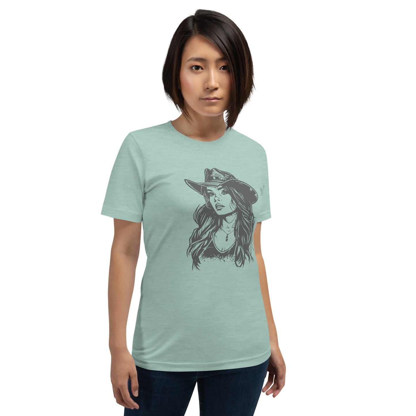 Cowgirl - Dames T-shirt (Print voor)