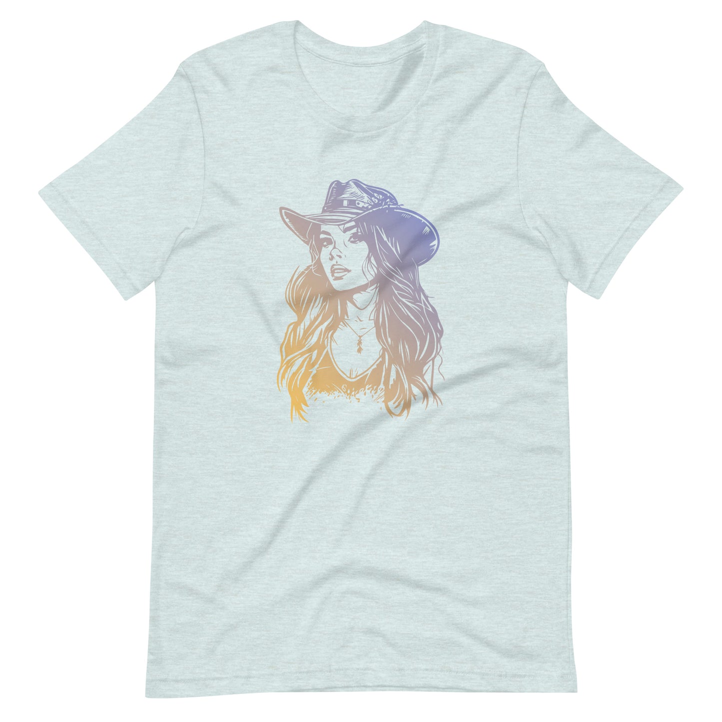 Cowgirl - Dames T-shirt kleur (Print voor)