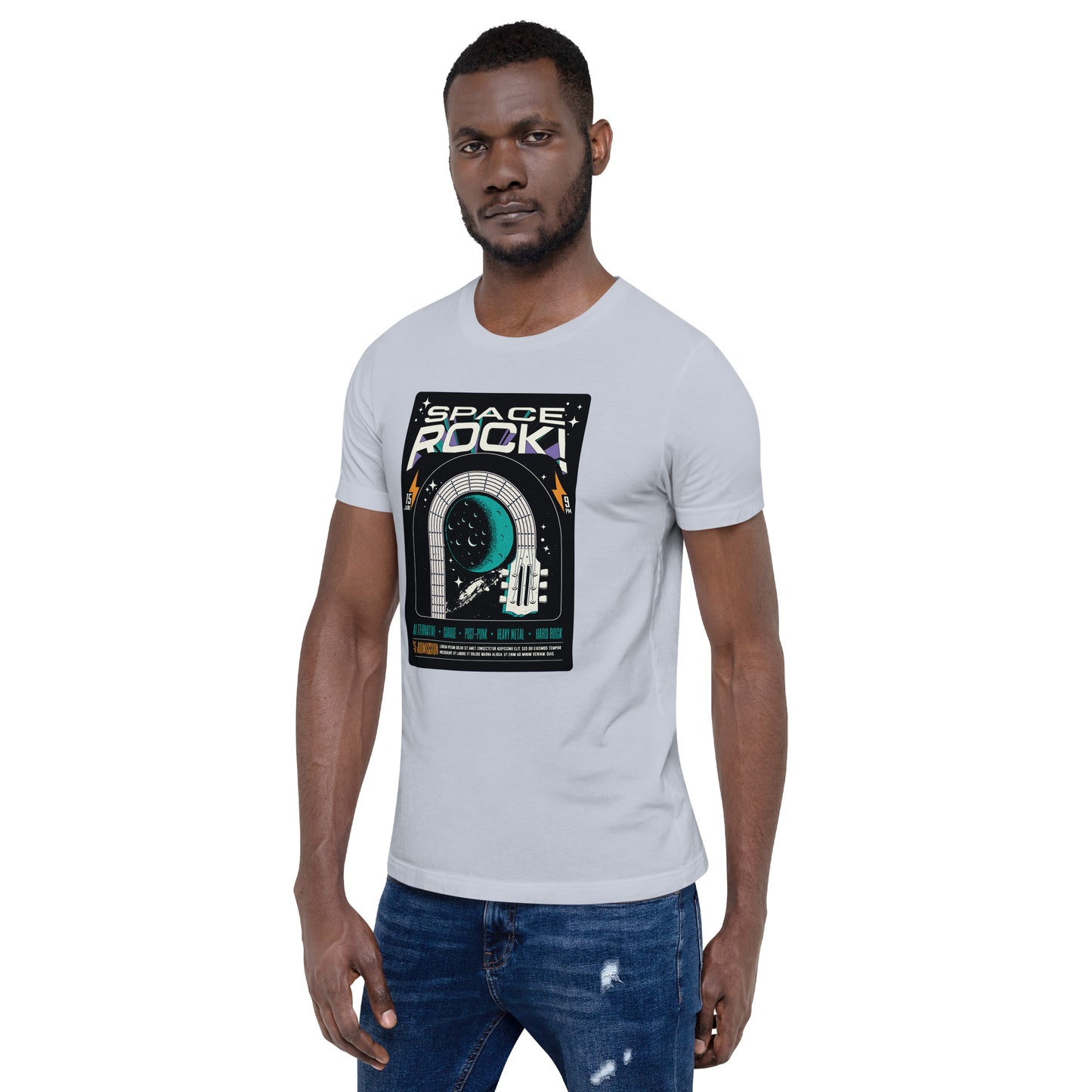 Space Rock - Heren T-Shirt (Print voor)