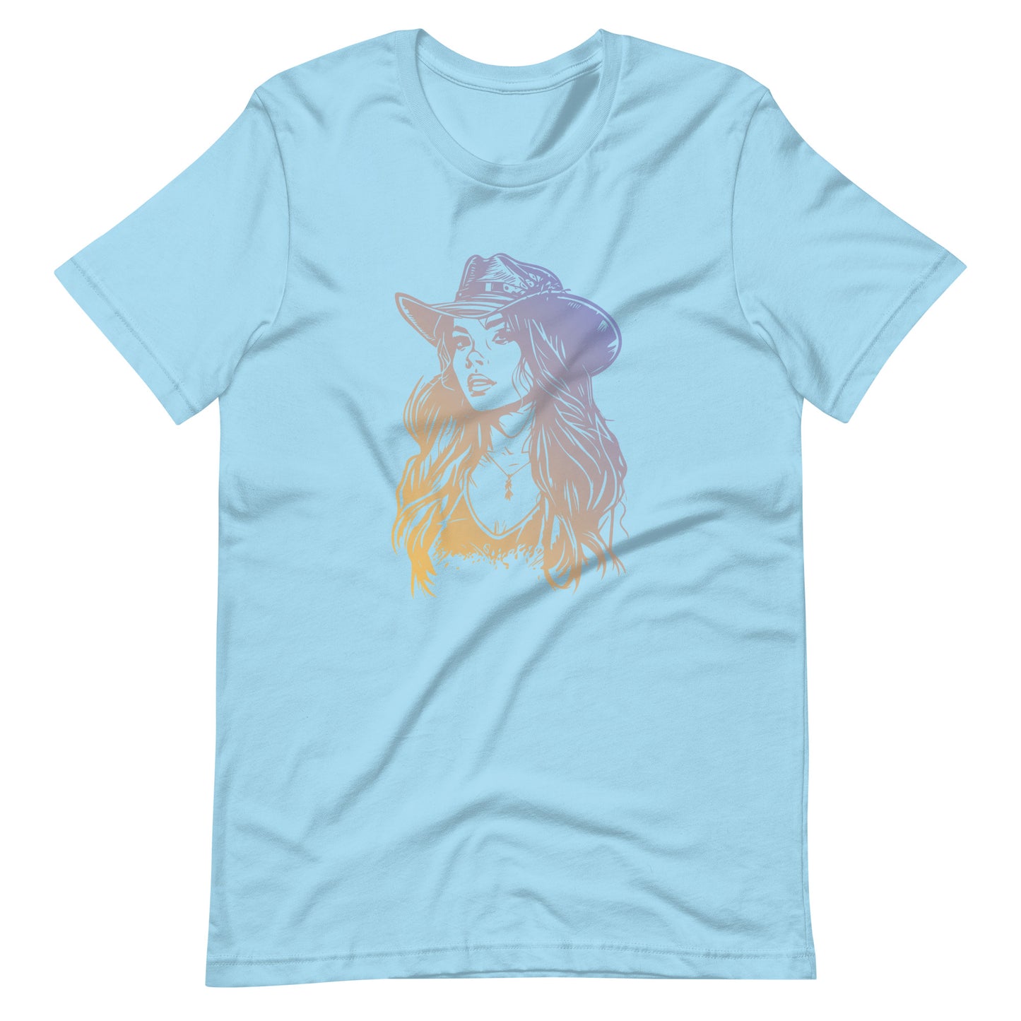 Cowgirl - Dames T-shirt kleur (Print voor)