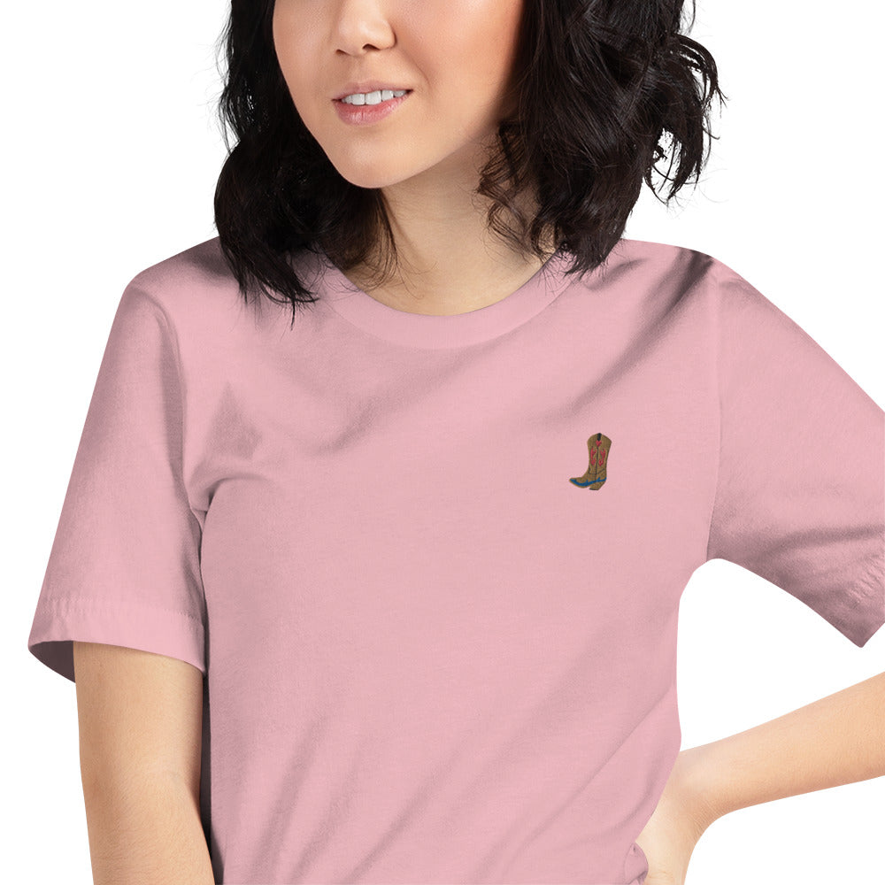 Cowgirl boot - Dames T-shirt (Geborduurd voor)