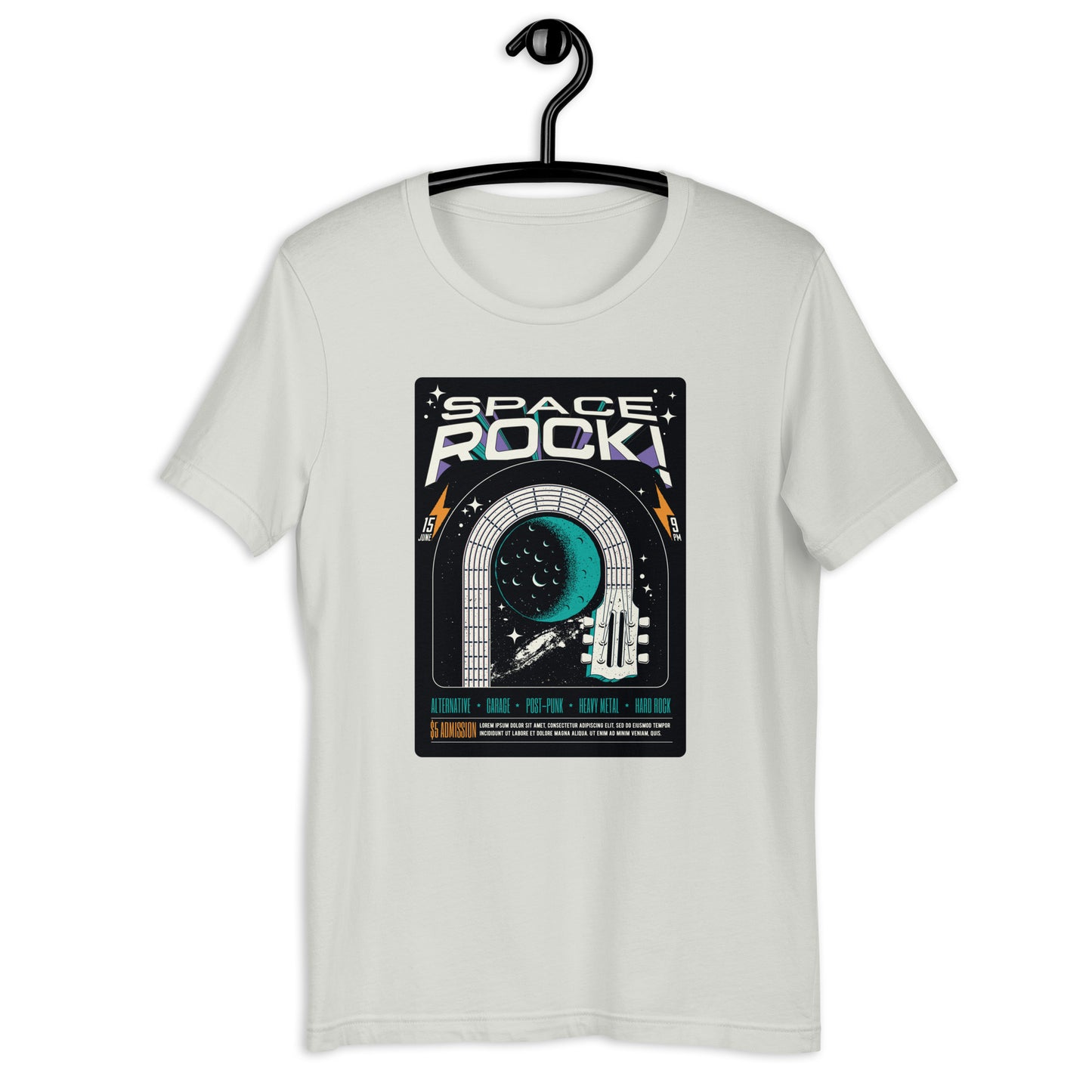 Space Rock - Heren T-Shirt (Print voor)