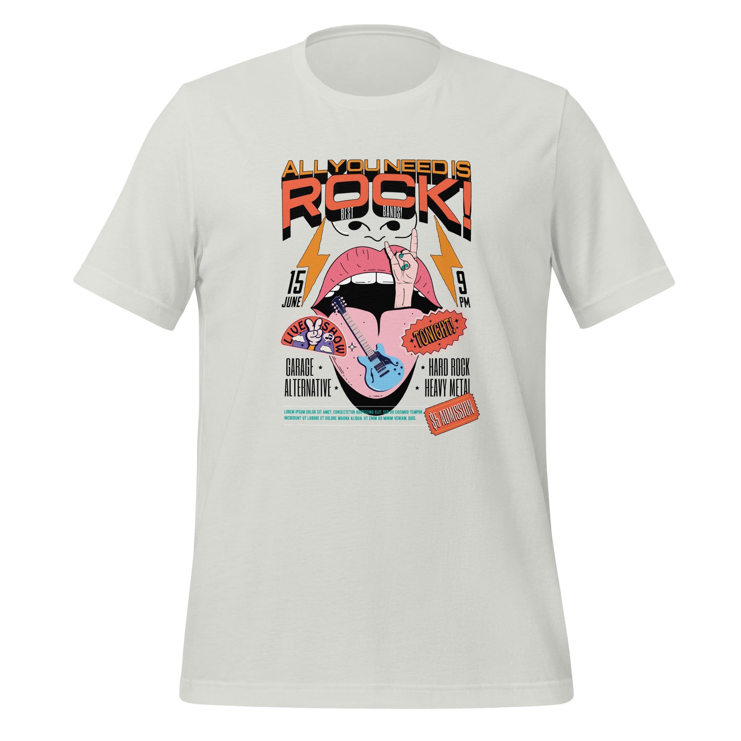 All You Need is Rock - Heren T-Shirt (Print voor)