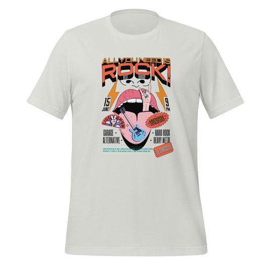 All You Need is Rock - Heren T-Shirt (Print voor)