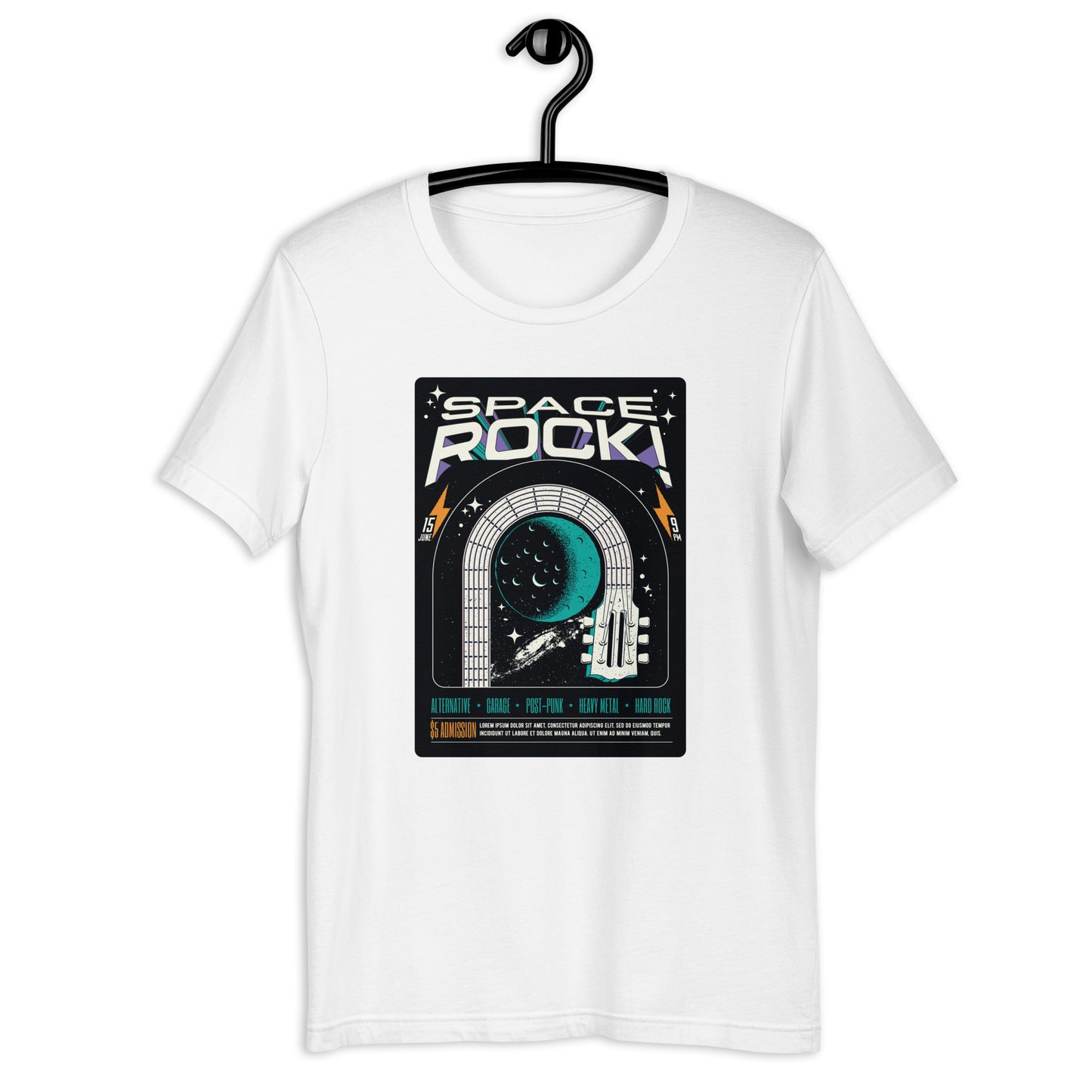 Space Rock - Heren T-Shirt (Print voor)