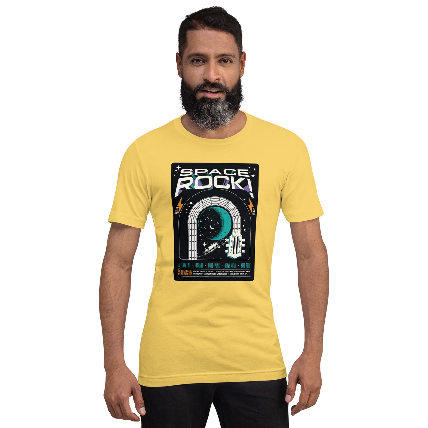 Space Rock - Heren T-Shirt (Print voor)