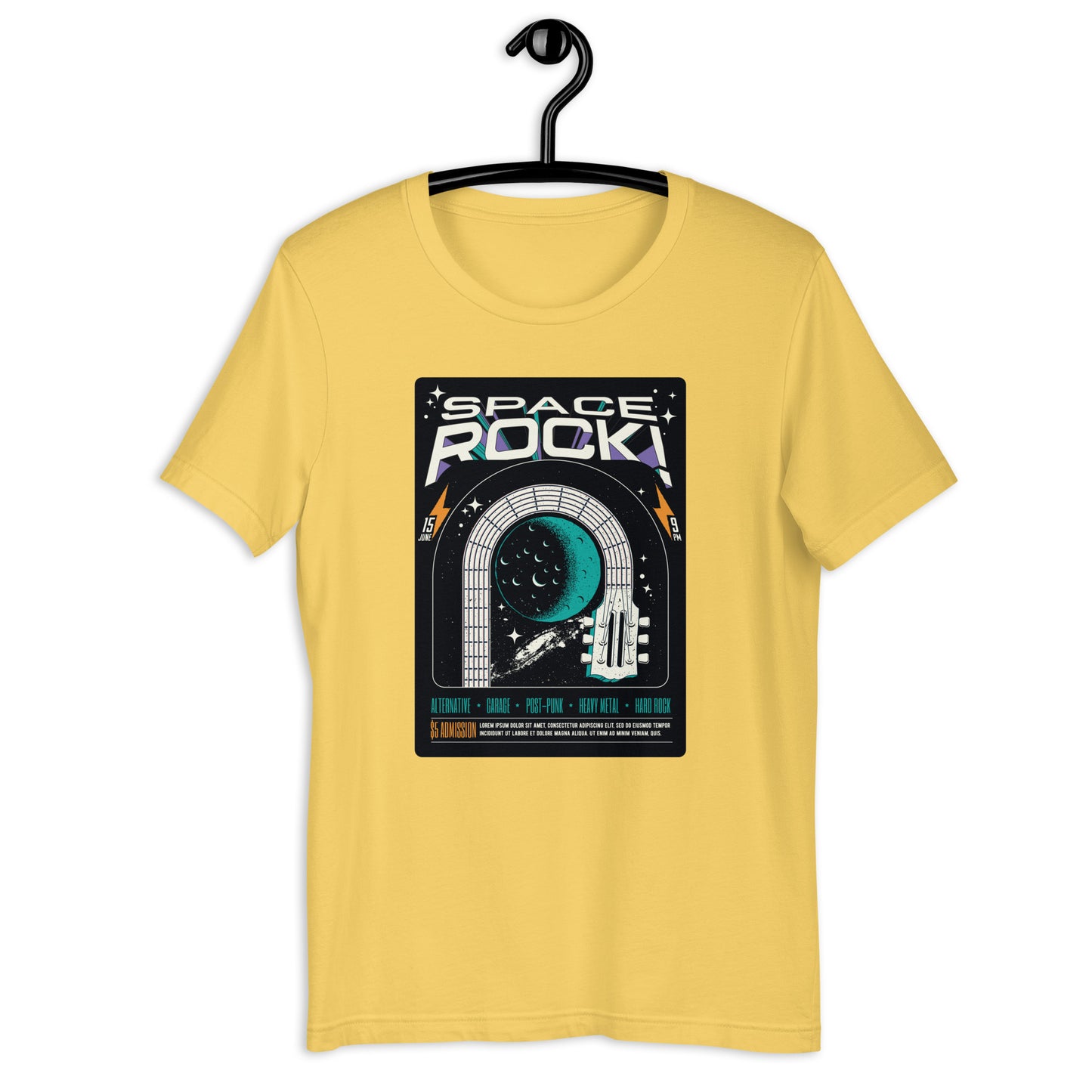 Space Rock - Heren T-Shirt (Print voor)